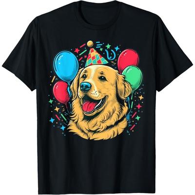 Feier Event Geburtstagsparty Golden Retriever T-Shirt