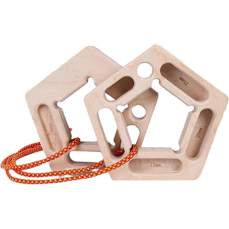 

2pcs Wooden Fingerboard Climbing Training Board Double Side Grip Strengthener Hangboard Rock Climbing Bouldering Gym Fitness