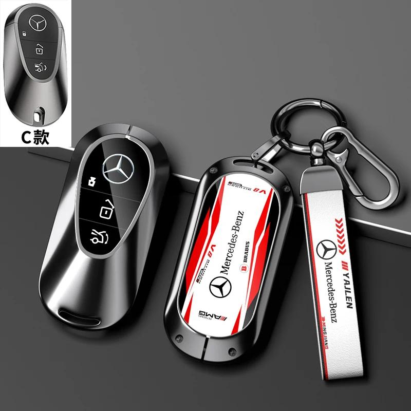 Pro Mercedes Benz C E S Třída GLC W206 W223 W214 E300 C260 C300 S450 S500 S400 Pouzdro na klíče od auta s dálkovým ovládáním Kryt Držák na klíčenku