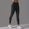 Brushed V-waist Pleated Solid Color Peach Hip Yoga Pants For Sports, Running, Fitness, Tight Fitting Cropped Pants