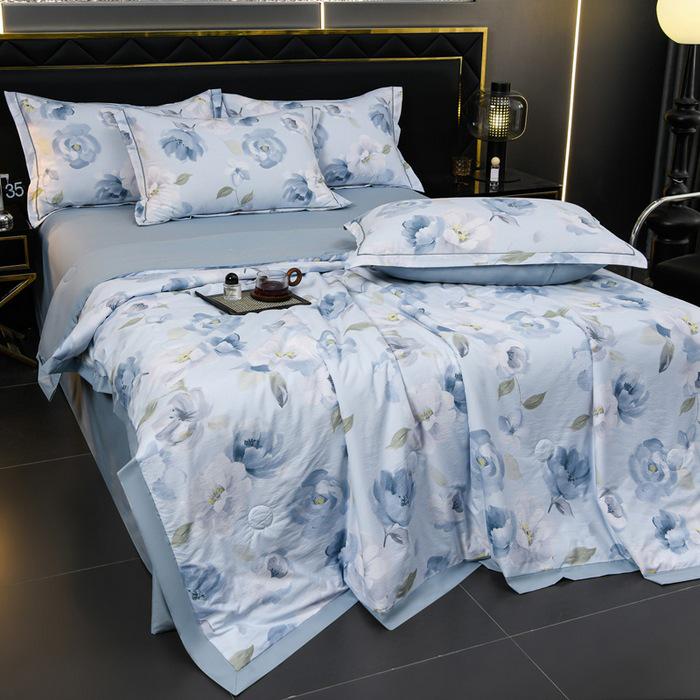 Washable Tencel Summer Cool Quilt Set - Silk, Thin, Perfect for Napping or Air Conditioning.
