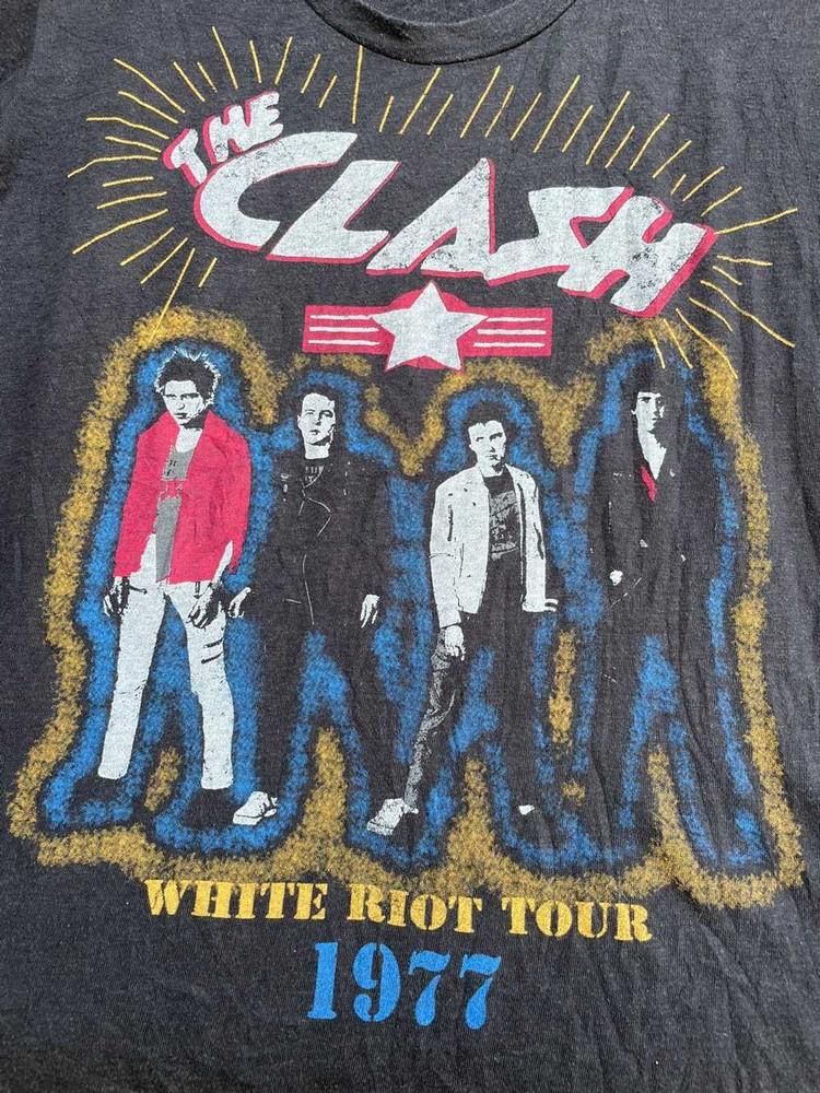 The Clash Band 1977 Gift For Fan Cotton Black S-2345XL Men T-shirt Unisex T-Shirt XL