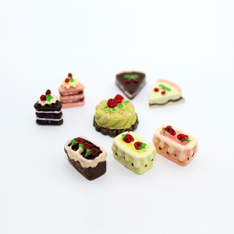 Miniature Dollhouse 8-Piece Cake Set D131 - Mini Food Play Scene Accessory