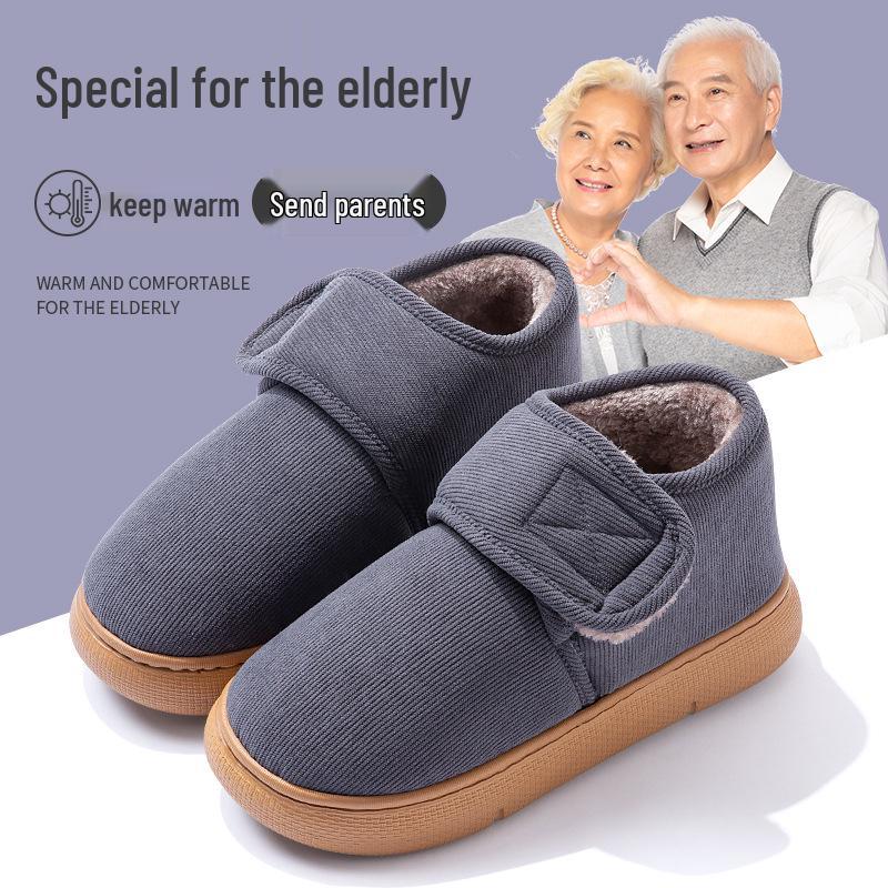 2025 New Windproof Non-Slip Winter Slippers for Men & Women: Warm Indoor/Outdoor Cotton Shoes
