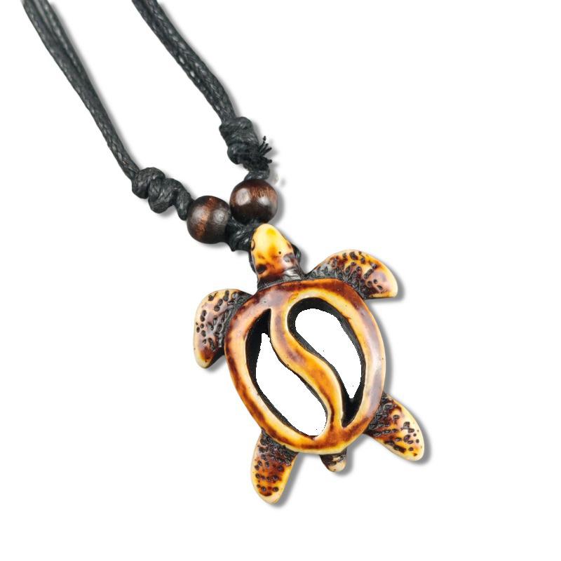 Vintage Animal Necklace, Springy Turtle Resin Jewelry Pendant, Sweater Chain Couple Accessories