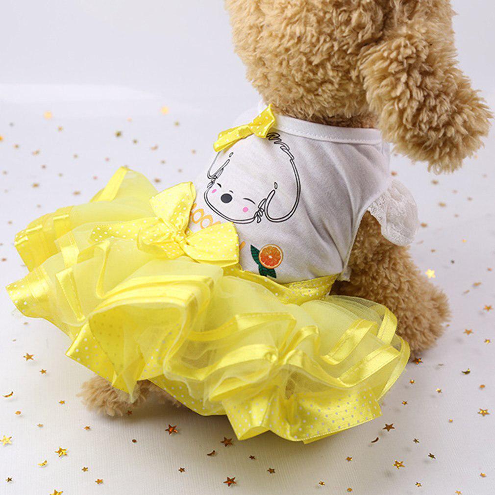 Spring And Summer Dog Dress Pet Fluffy Fruit Skirt Size Dog Dress Supplies Pet Clothing