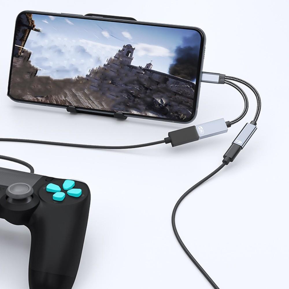 Converter 2-in-1 USB C To Audio Cable Type C 2-in-1 Multifunctional Adapter  Computer/Phone/Tablet