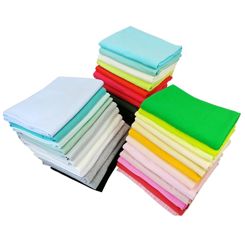 Solid Color Cotton Knitted Fabric by Half Meter Cotton Jersey Fabric for Baby Clothing Making 50x180cm Other Fabric Plain