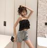 WTEMPO Irregular High Waist Denim Shorts Women Loose Thin Summer Fashion Star with The Same Wide-leg Pants