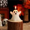 Pack of 10 Funny Ghostly Shape Candle for Halloween Festivities Party Paraffin Wax Candle Table Centerpieces Decoration