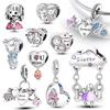 New Copper Charms Penguin Snowman Snowflake Woman Man Love Heart Beads Fit Original Pendant Bracelet Charms Women Jewelry
