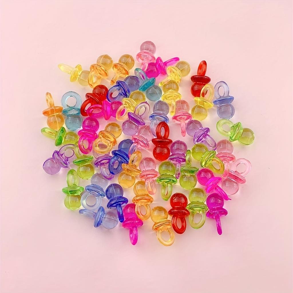 30Pcs Transparent Colorful Nipple Shaped Charms Pendants For Jewelry Making Diy Handmade Necklace Bracelet Key Chain Earrings