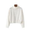 2025 Autumn/Winter Oversized Cable Knit Turtleneck Sweater