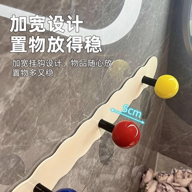 Creative Non-punching Hook On the Wall, Bathroom, Wall-mounted Strong Load-bearing Hook Behind the Entrance Door