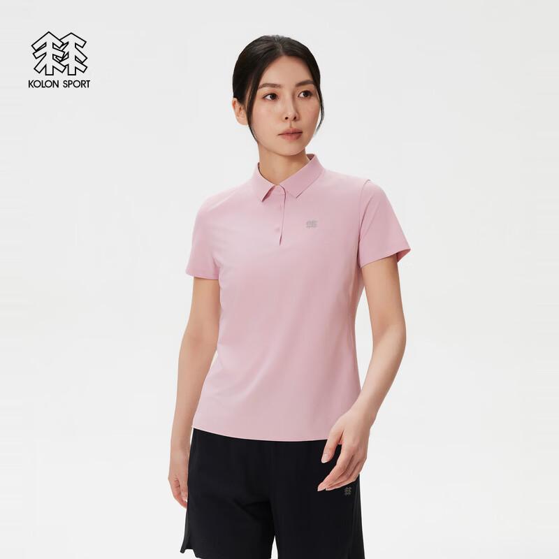 Женская футболка-поло KOLON SPORT с коротким рукавом, защита от УФ-излучения UPF40+, материал CARVICO S