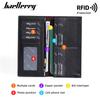 Baellerry Carteiras Longas com Proteção RFID Design Vintage Porta Cartões Masculino Carteira Bifold Bolsa