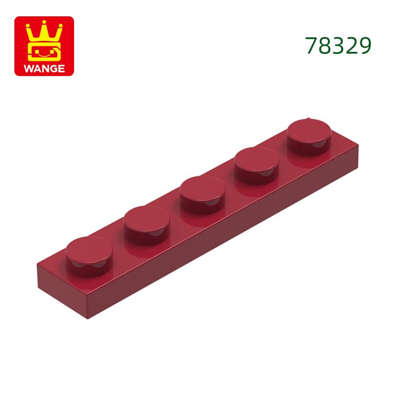Non-Toxic 124Pcs/Lot Plate 1X5 Holes Block Moc Color Accessories Compatible With 78329 Brick Diy Children Toy Assembly Parts