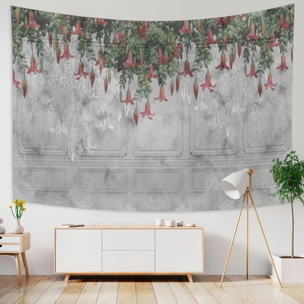 Beautiful Rose Pattern Tapestry Daisy Background Cloth Home Decoration House Living Room Wall Hanging Cloth