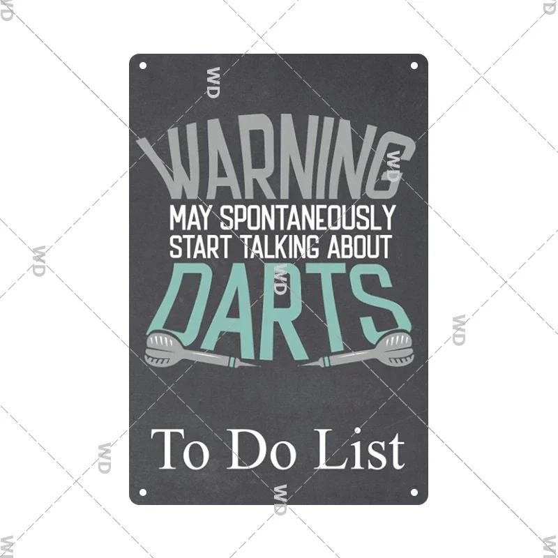 

Дартс Знання Дартс Дошка Грати в дартс Вінтажна жерстяна табличка Металева табличка Ретро Плакат Гараж Людина Печера Кімната Домашній декор стін Подарунок 30x40cm(11.8x15.7inch)