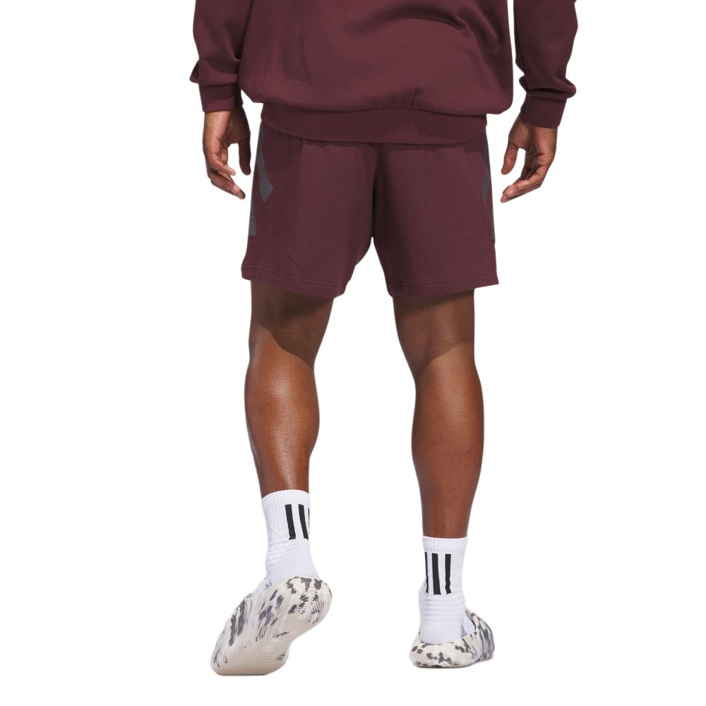 New Adidas SS25 Casual Shorts Unisex Aurora Gemstone Red JD6138