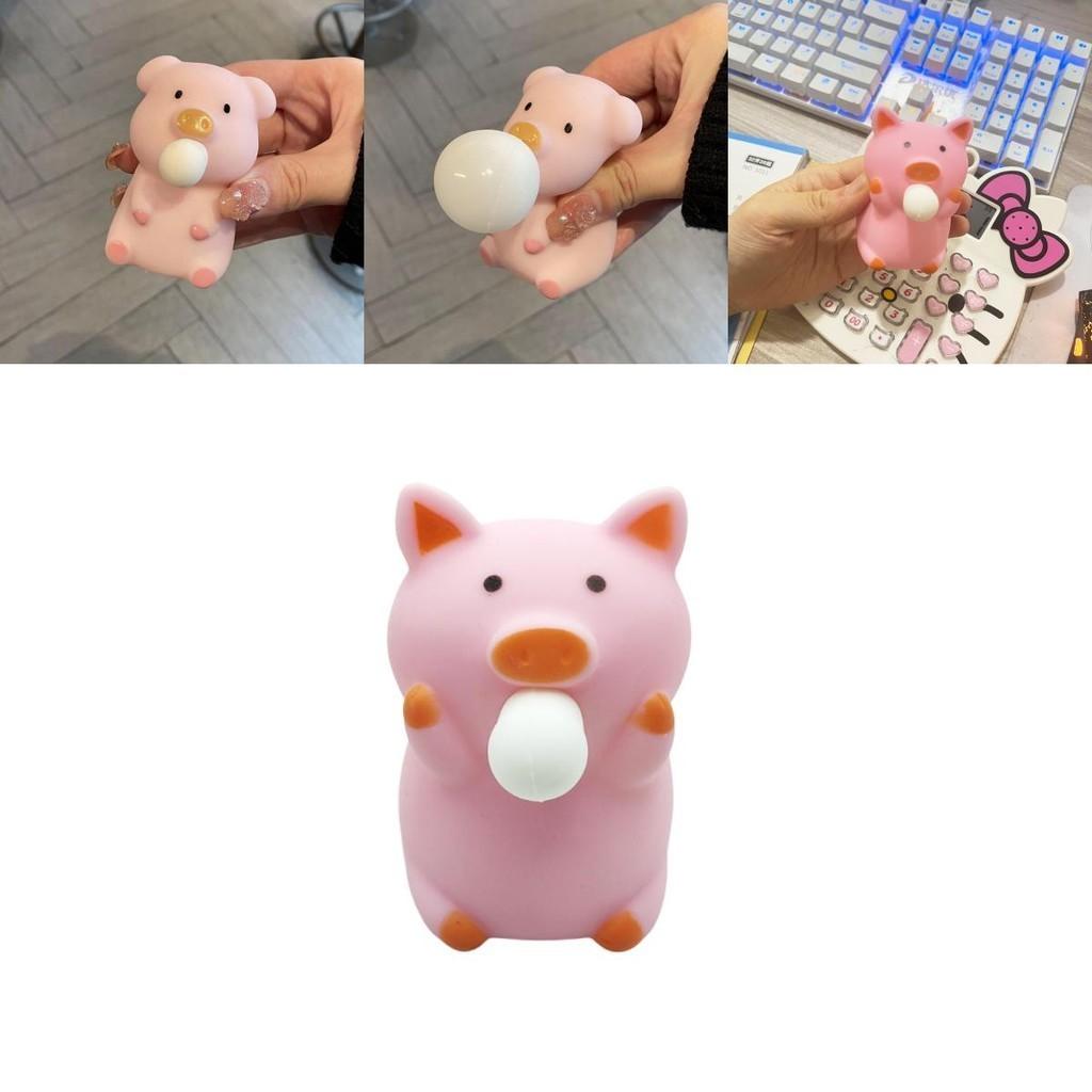 Cute Little Pig Squishy Toy Decompress And Release Stress With Bubble-spitting Fun!