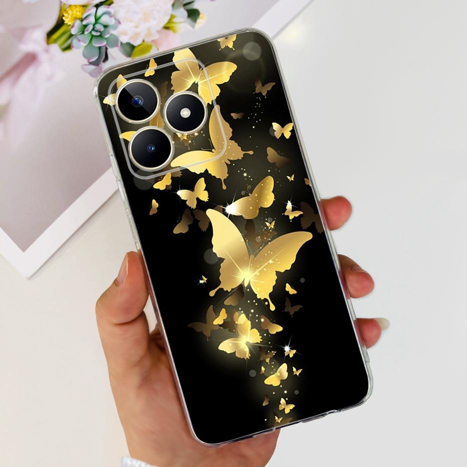 Etui na Realme Note 50 RMX3834 Uroczy Kot Malowane Pokrowiec Miękki Silikonowy Pokrowiec na Telefon Na Realme Note 50 Note50 Tylna Pokrywa 6.74'' Torby