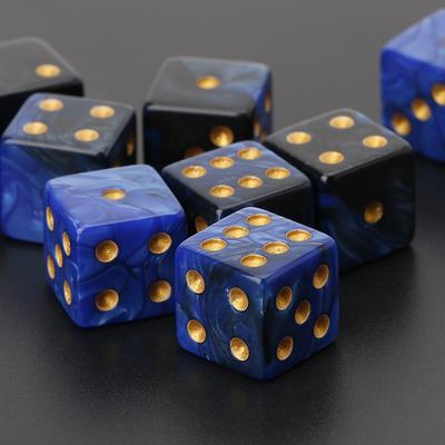 10 pezzi 15mm Dadi Cubo Acrilico Multicolore Perline Sei Lati Giocattolo Giochi da Tavolo Portatili