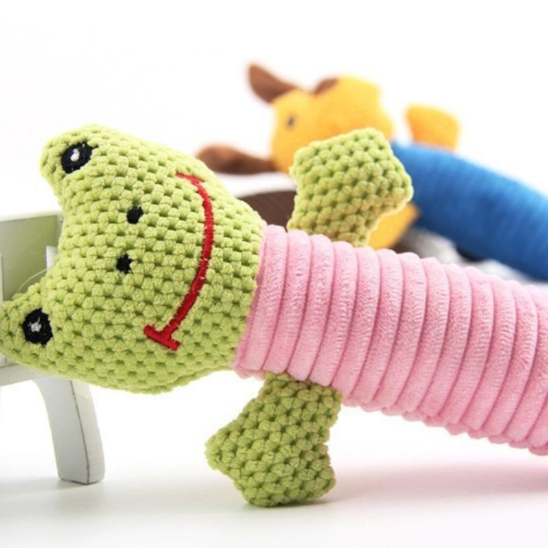 2026 Dog Chew Toy Simulated Plush Animals Sounding Bite-resistant Puppy Toy Teeth Cleaning Training Dog Plush Toy Supplies