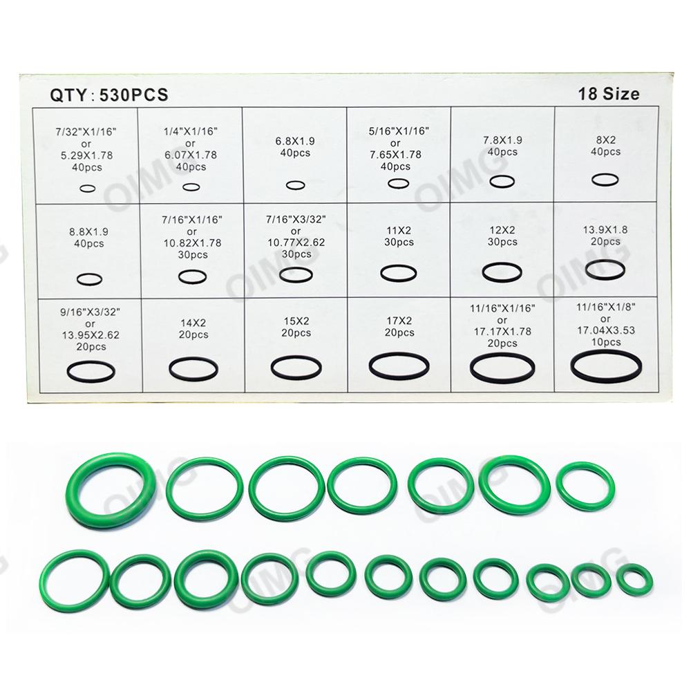 530/270pcs O-ring Set Rubber Gaskets Seal Ring for Car Air Condition Faucet Pressure Plumbing Repair O Ring Washer 18 Sizes
