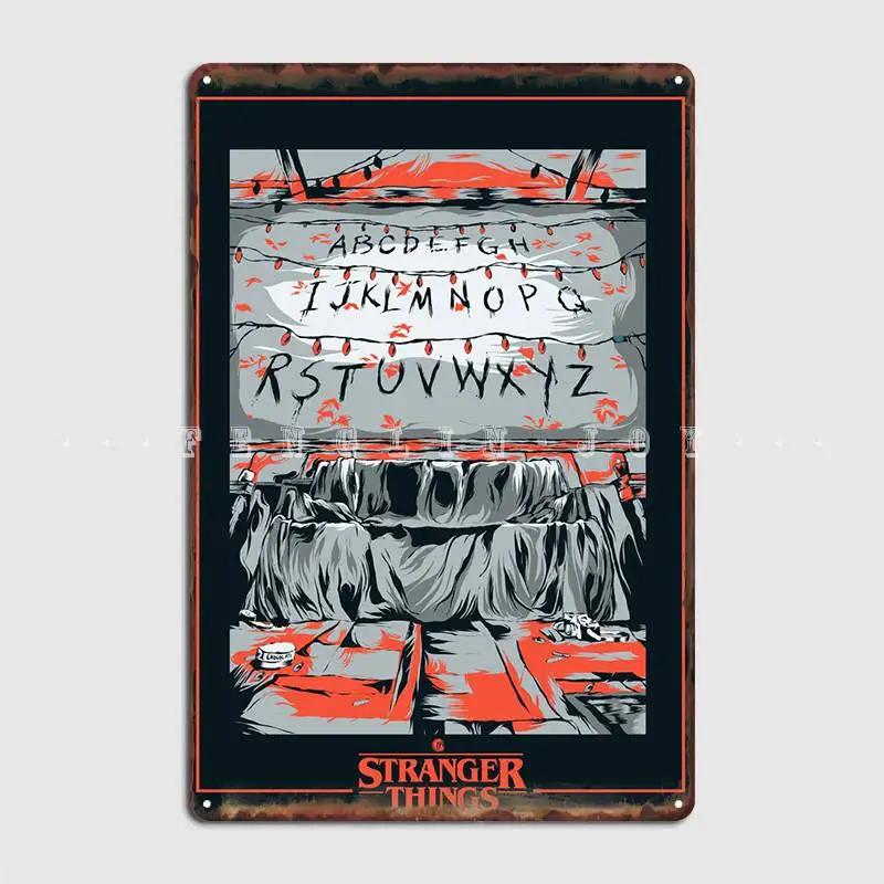 Stranger Tings Demogorgon Metal Sign Wall Mural Pub Garage Decoration Plaques Tin Sign Poster