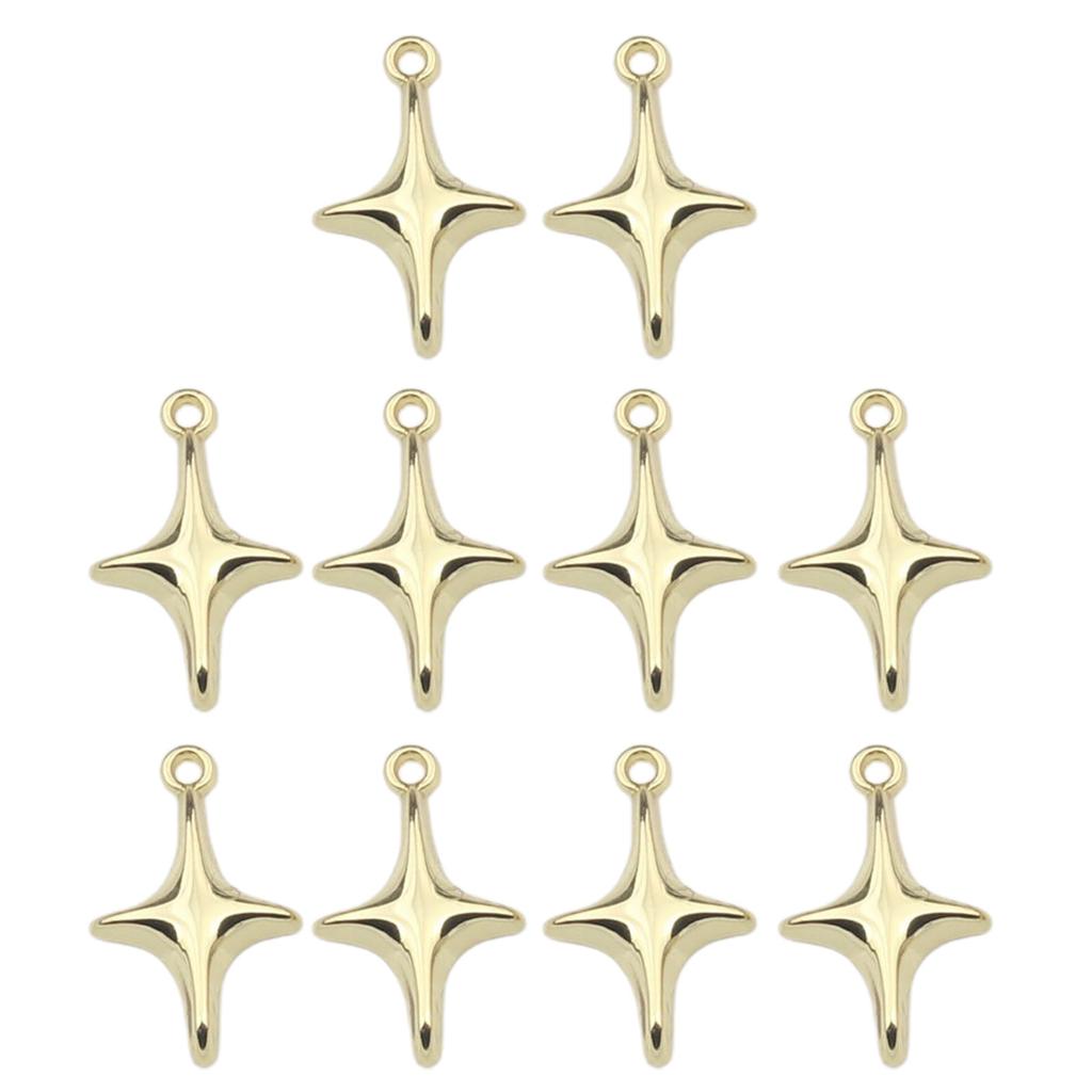 10Pcs Awn Star Shape Pendant for Valentines Day Elegant Awn Star Jewelry Making Necklace Bead DIY Earring Lightweigh