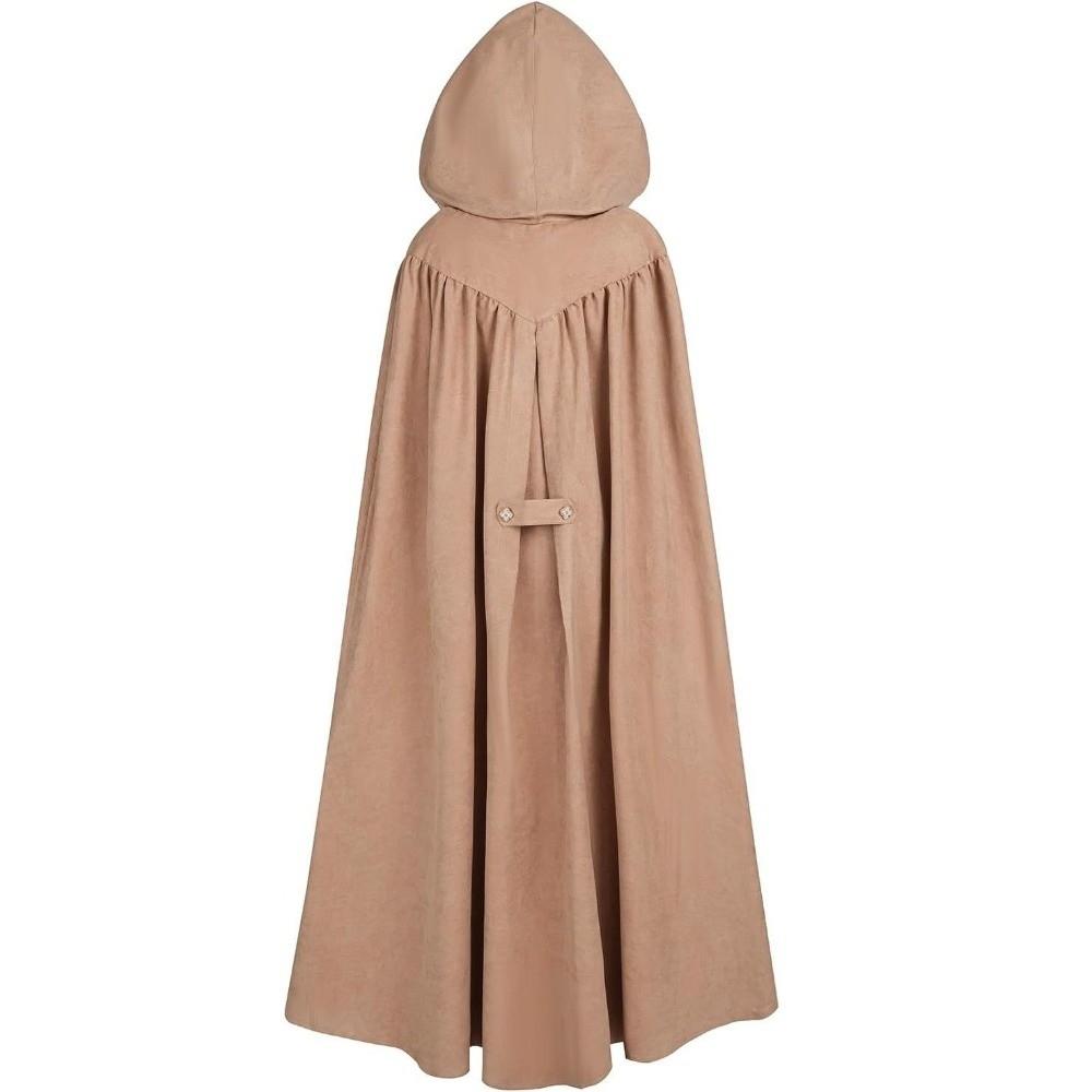 Praktisk Anime Middelalderkappe Fantasy Mørk Stil Halloweenkappe Med Hette Kappe Gotisk Cosplay Kostyme Voksen