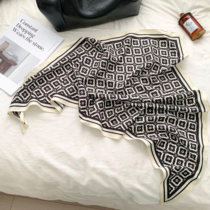 Cashew flower silk scarf new trend bag headscarf headband neck protector scarf scarf small shawl triangle scarf fart curtain