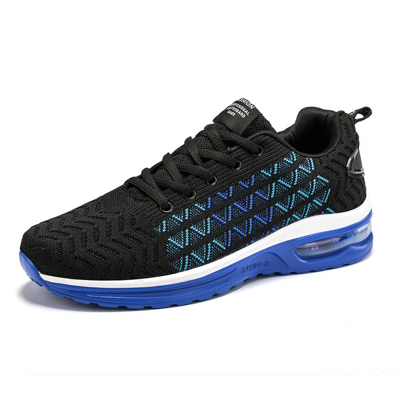 Couple Models Shock -Absorbing Sports Casual Running Shoes Comfortable Air Cushion Bottom Retro Breathable Fly Woven Surface