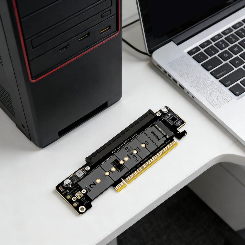 PCIe5.0 Expansion Riser Card M.2 NVMe Port Expansion Card Compatible for Windows and Linux