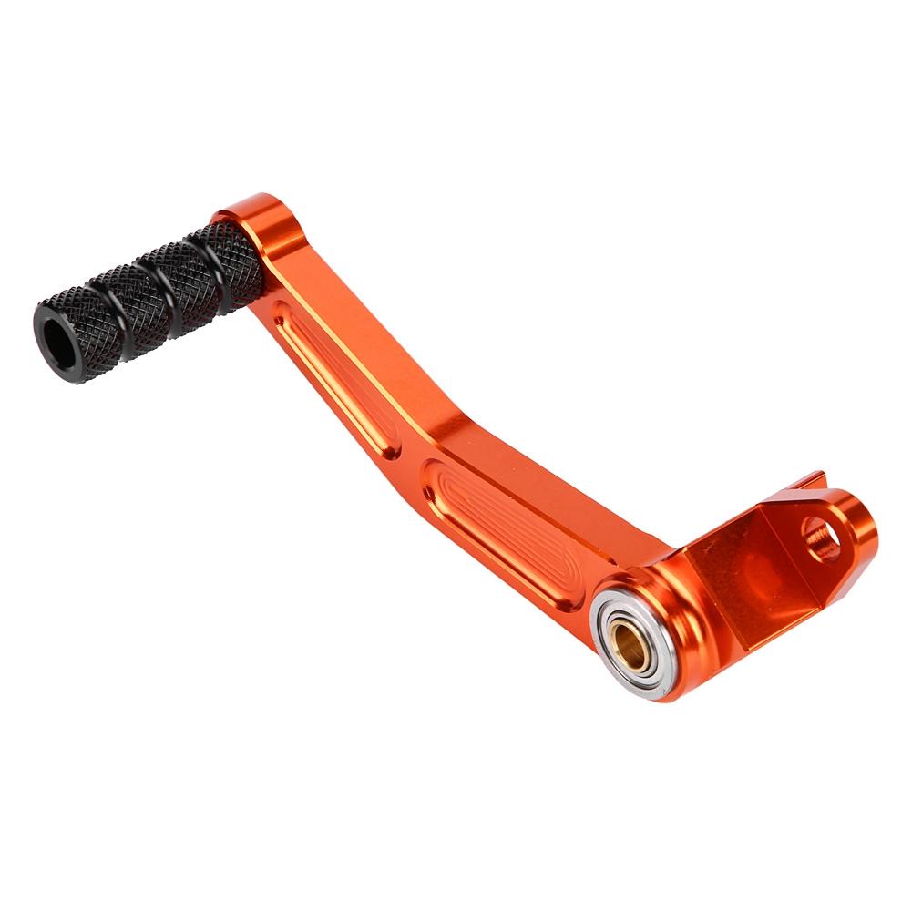 2 Piece Orange Aluminum CNC Brake Pedal - Compact and Knurled Brake Pedal Design - Made of High Quality Aluminum - Lightweight and