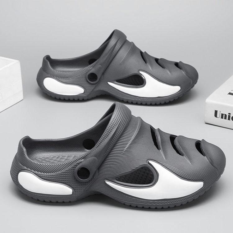 Cave Shoes Men's Summer Outer Wear Beach Anti-slip Slippers Thick Bottom Super Soft Wrapped Toe Sandals Dual Purpose