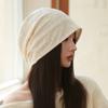 Pile Pile Hat Spring Autumn Hat Women's Shiny Silk Early Autumn Thin Style Big Head Circumference Baotou Hat Versatile Hat
