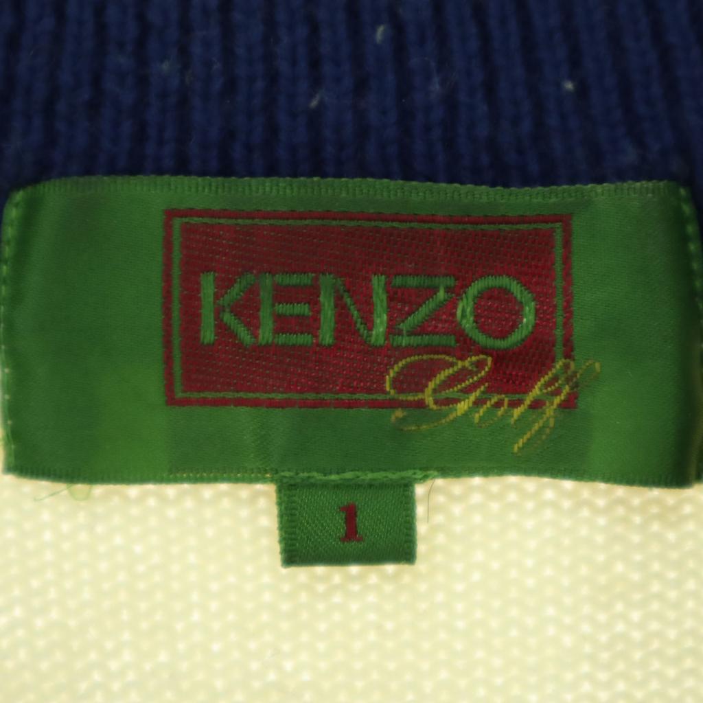 KENZO GOLF 90s Old Long Sleeve Knit 1 Ivory Men's Used