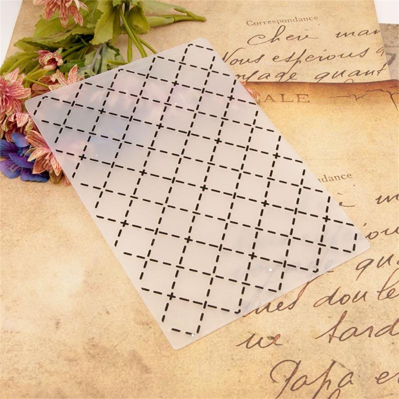 Embossing Folder Grid Dot Stencils for Card Making DIY Scrapbooking Album Paper