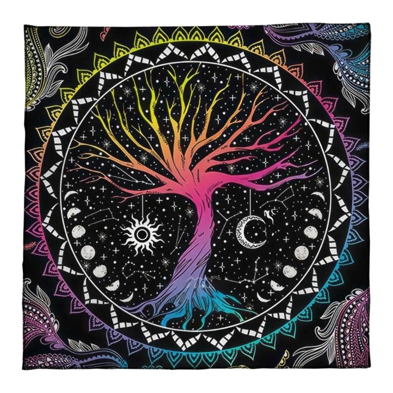 50x50/60x60/75x75cm Tarot Tischdecke Matte Geometrische Wahrsagungen Tischdecke Brettspiel Orakelkarten Unterlage Runenunterstützungsmatte