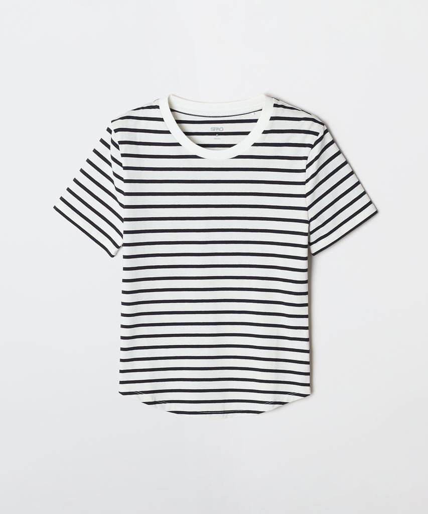 Seupao [Cotton Spandex] Semi-Crop Slim Short Sleeve Tee_Sprwg25G01