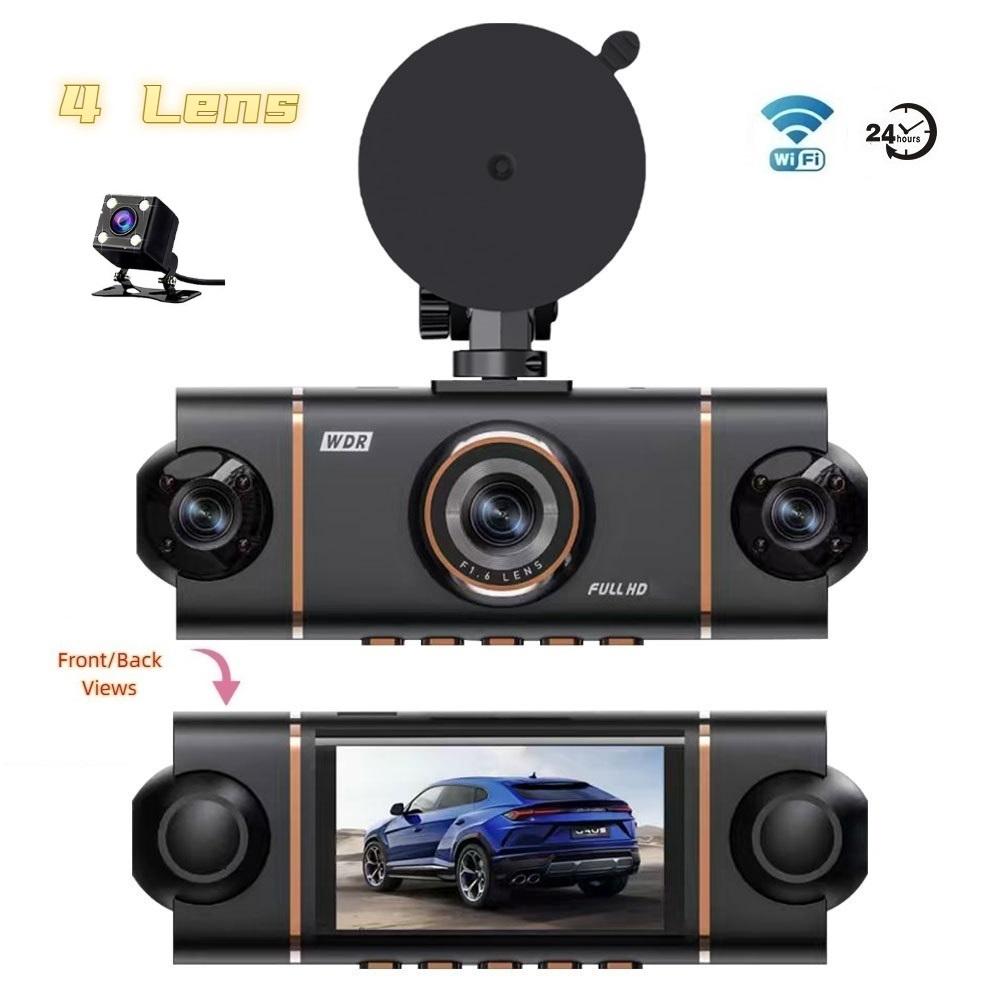 4-Channel 360 Degree Dash Cam For Cars WIFI APP Car DVR 1080P 4 Camera Lens Video Driver Recorder Rear View Camera for Vechile