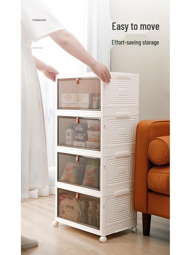 Collapsible Shoe Storage Box and Display Cabinet