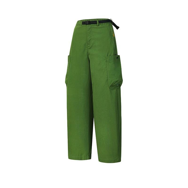 

FILA Explore Fashionable Personality Trendy Minimalist Sports Casual Outdoor Versatile Comfortable Loose Woven Cargo Pants Women bottoms A11W617808FKK XL