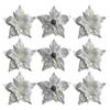 5X Christmas Large Poinsettia Glitter Flower Tree Hanging Party Xmas Decor