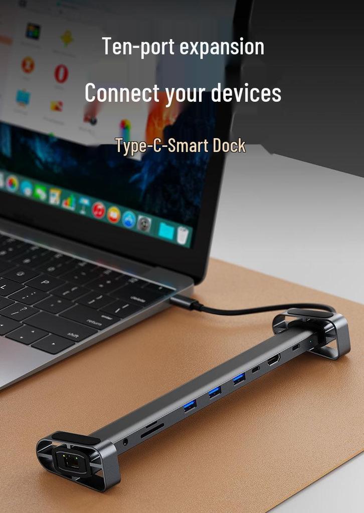 11-in-1 USB-C Hub Docking Station with USB 3.0, PD, VGA & Desktop Stand
