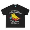 Wish I Lacked Critical Thinking Skills Funny Frog Meme Tshirt Unisex Unisex Fashion Tshirt Shortsleeved Casual Cotton Tshirts