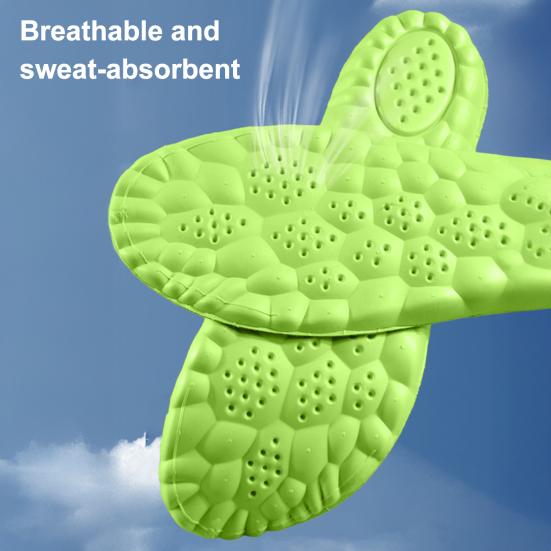 1 Pair 4D Cloud Comfort Insoles with Arch Support Shock-Absorbing Breathable Shoe Inserts for Men Women Anti-Odor Sweat-Wicking Trim To Fit Insoles