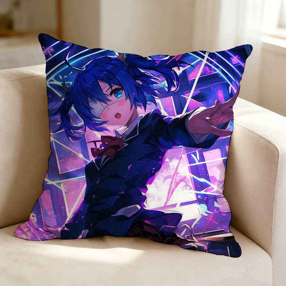 Anime CChuunibyou DDemo Koi ga Shitai Square DoubleSided printed Pillow Case Bedroom Bedside Pillow Sofa Cushion Cover